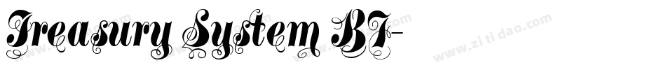 Treasury System BF字体转换